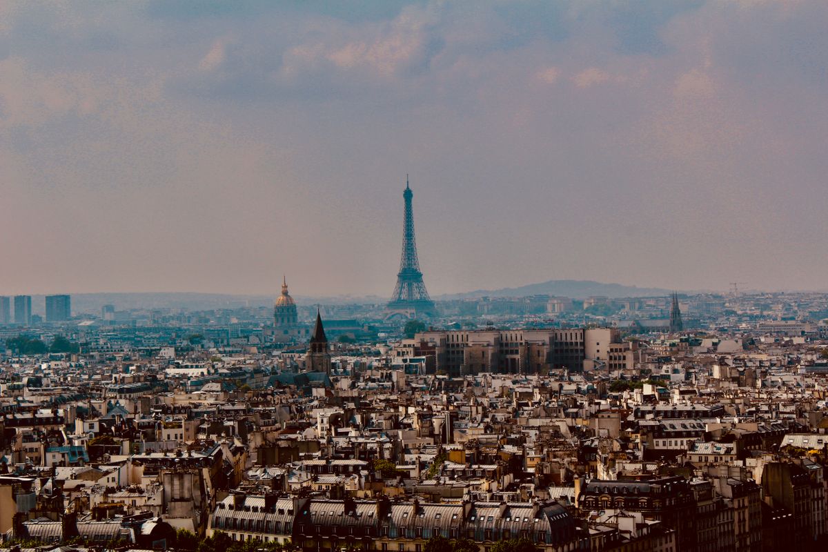 Eiffel Tower historical view